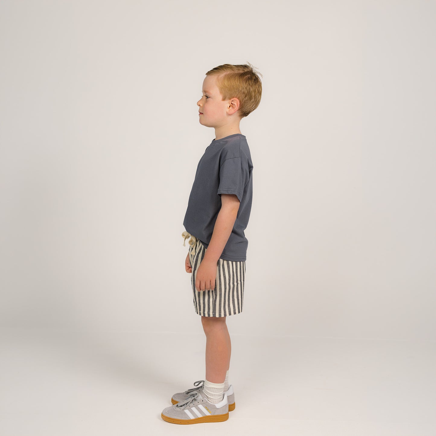 Vintage Stripe Cotton Pull-On Short