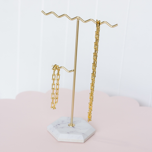 18K Gold Chain Link Necklace