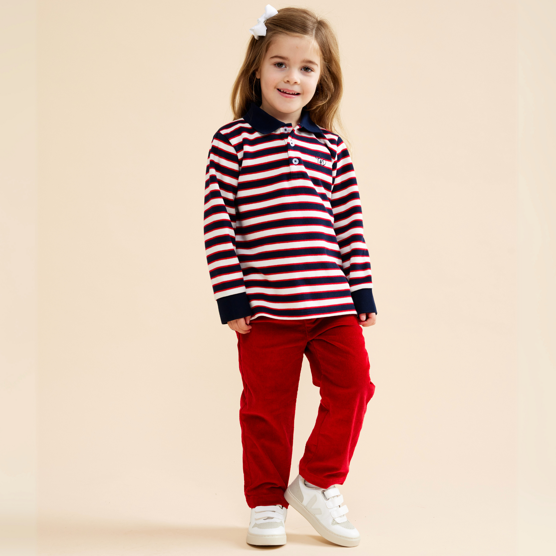 Long Sleeve Polo Tee Cord Chino Bundle Smart Kids Matching Set