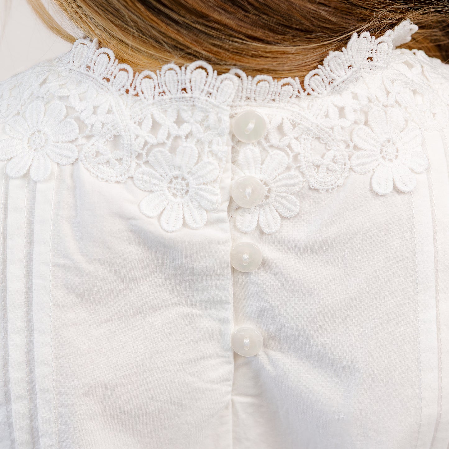 Broderie Lace Top & Wide-Leg Pants Set