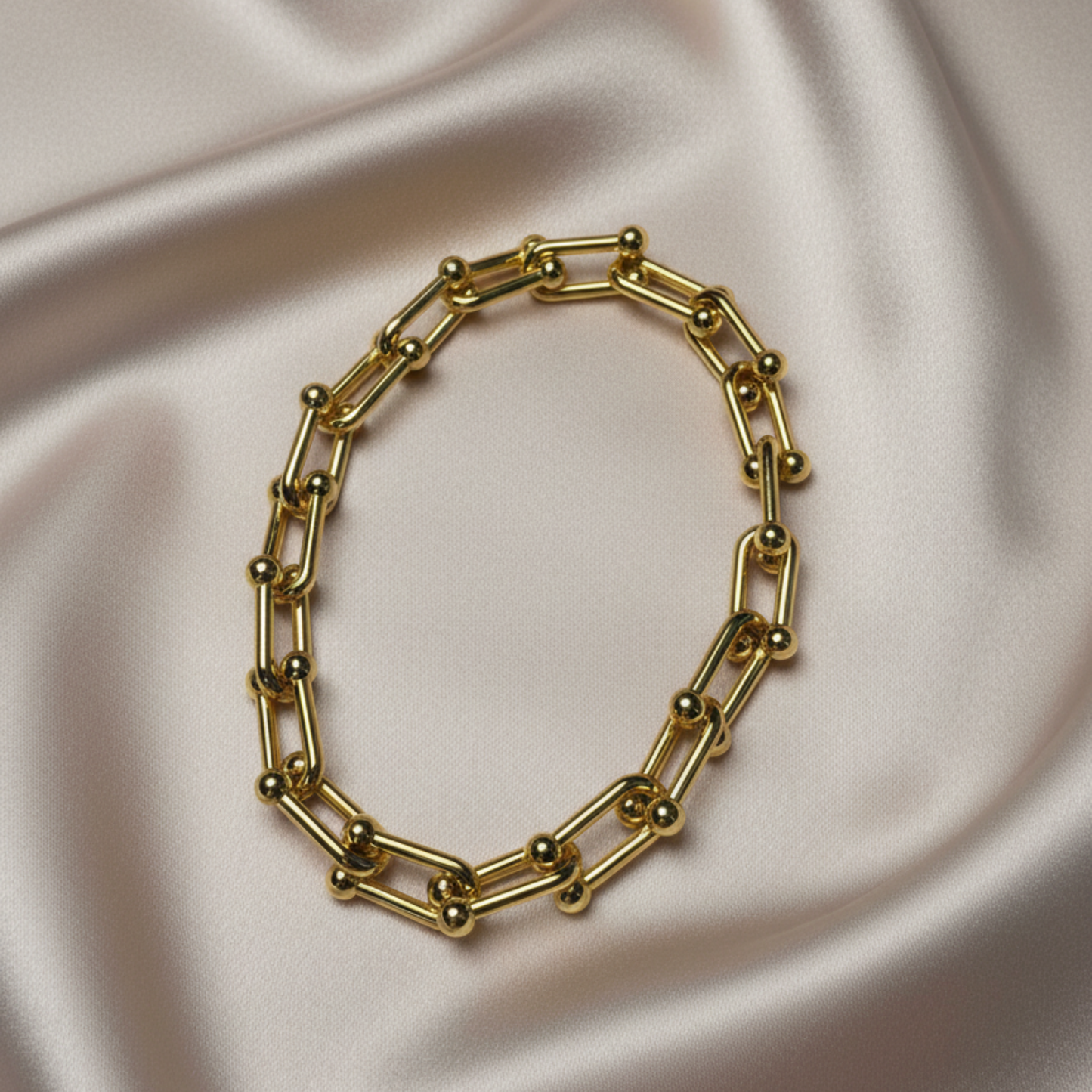 18K Gold Chain Link Bracelet