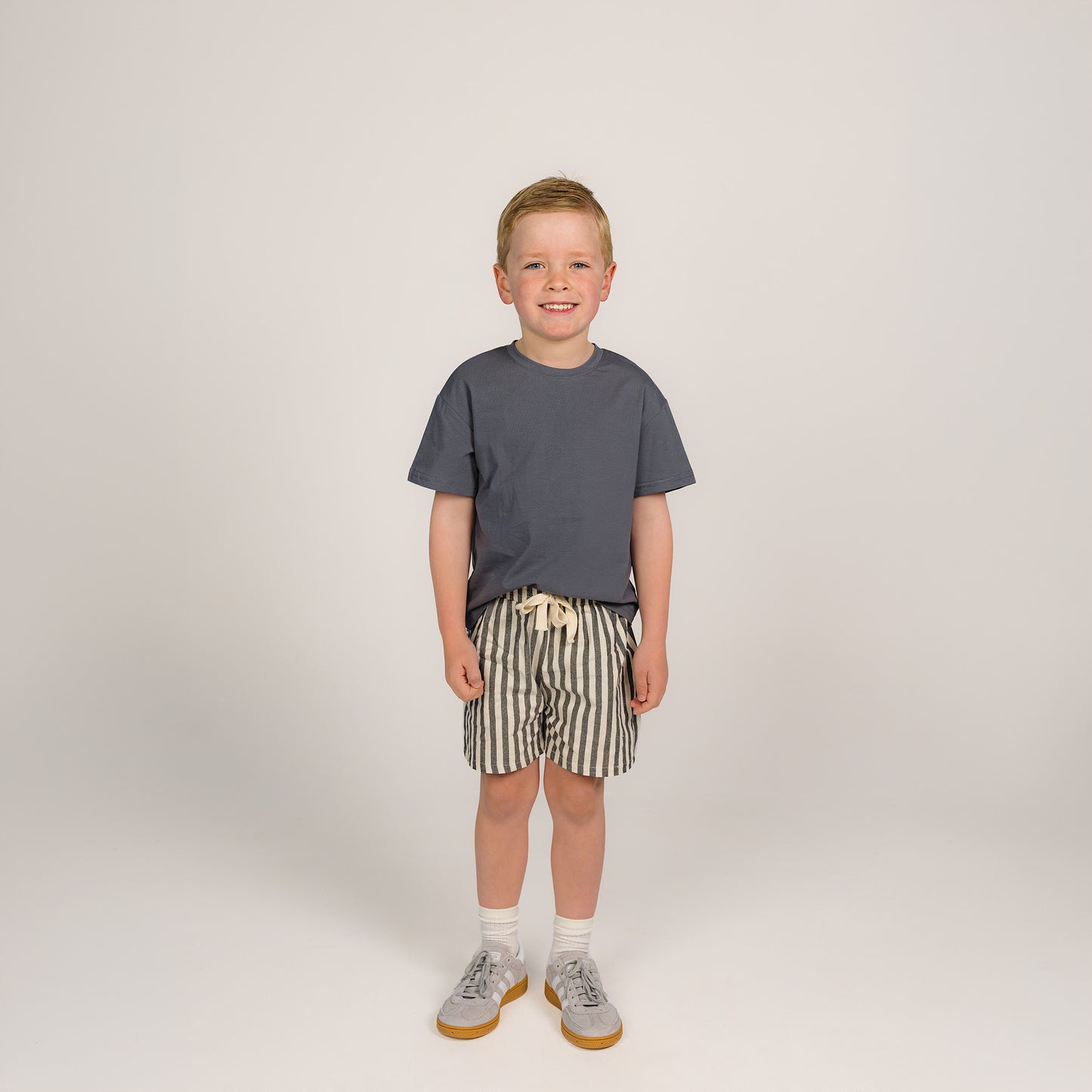 Vintage Stripe Cotton Pull-On Short