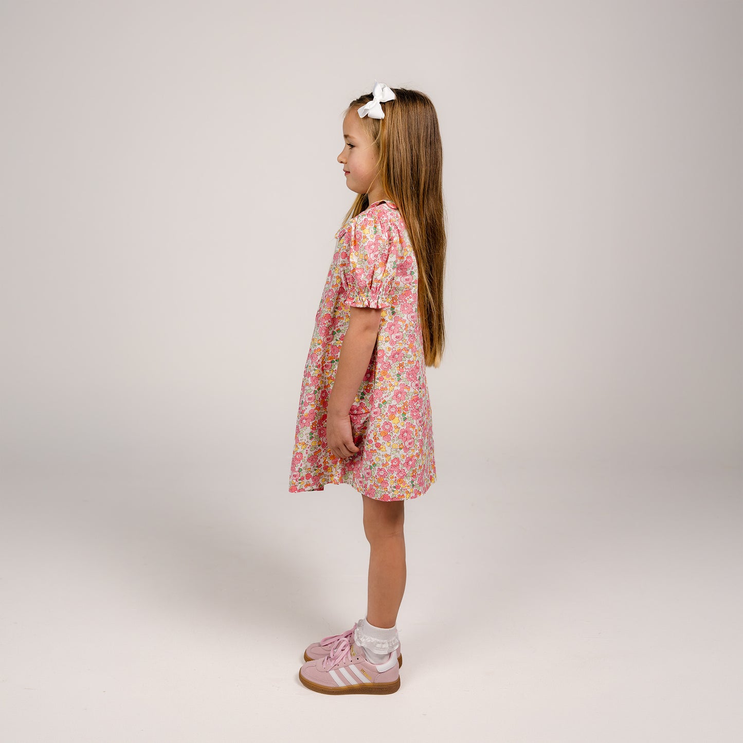 Short Sleeve Scallop Detail Dress