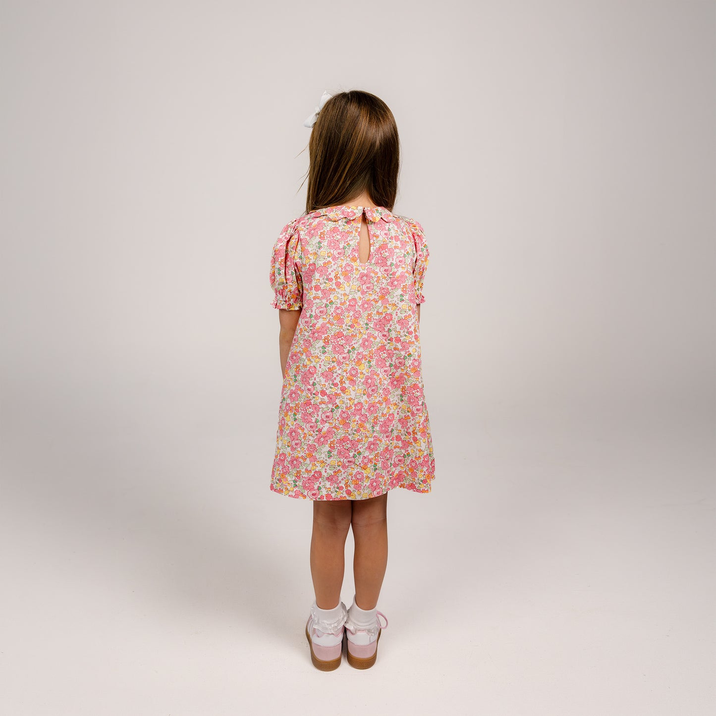 Short Sleeve Scallop Detail Dress