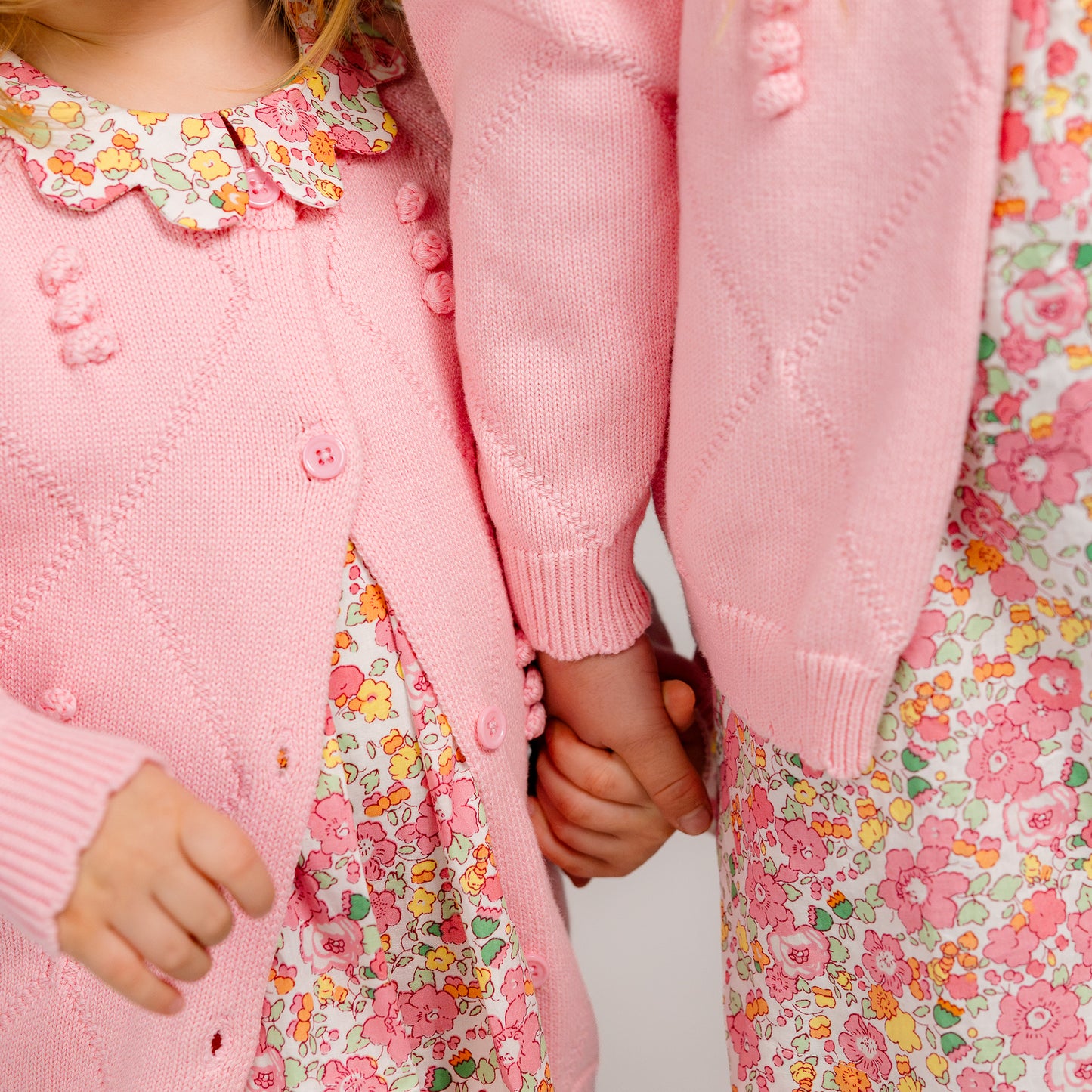 Short Sleeve Scallop Detail Dress and Heritage Knit Cardigan Bundle