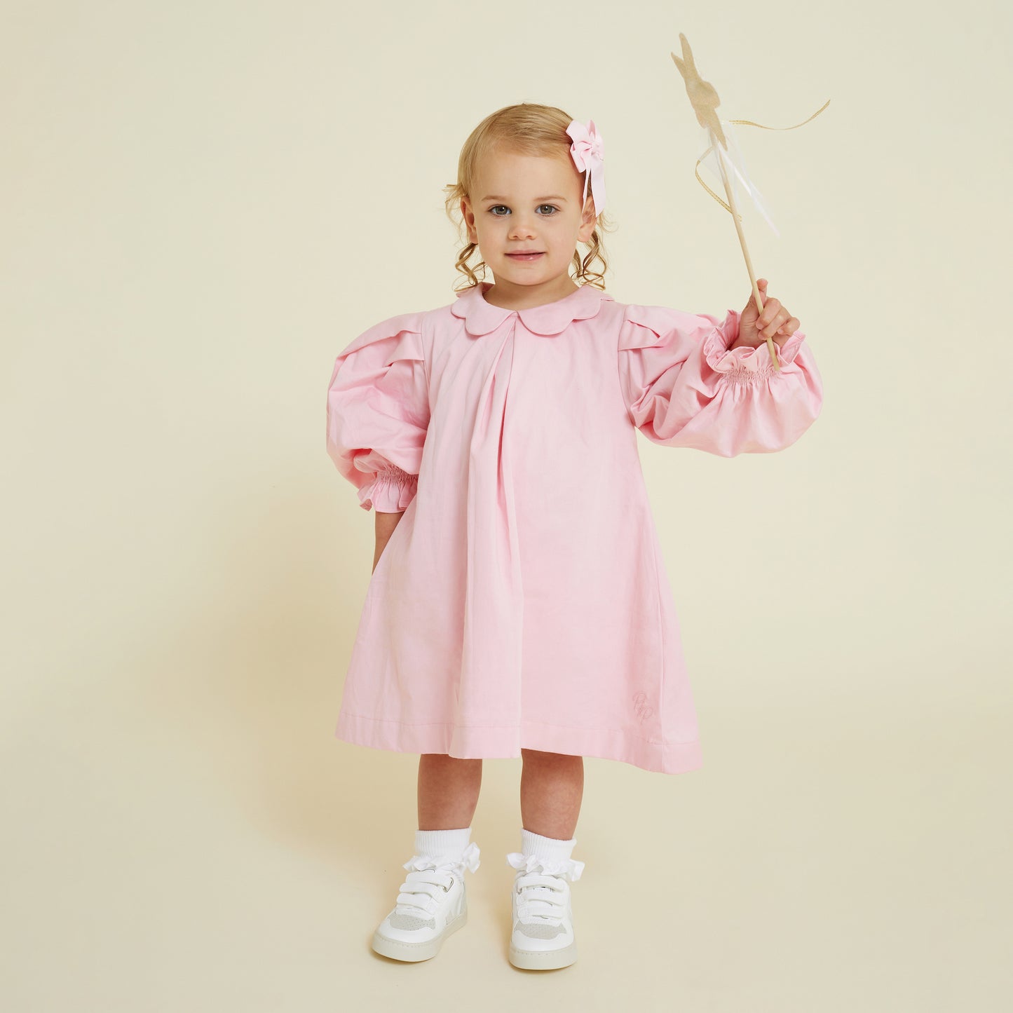 Scallop Collar Smock Dress