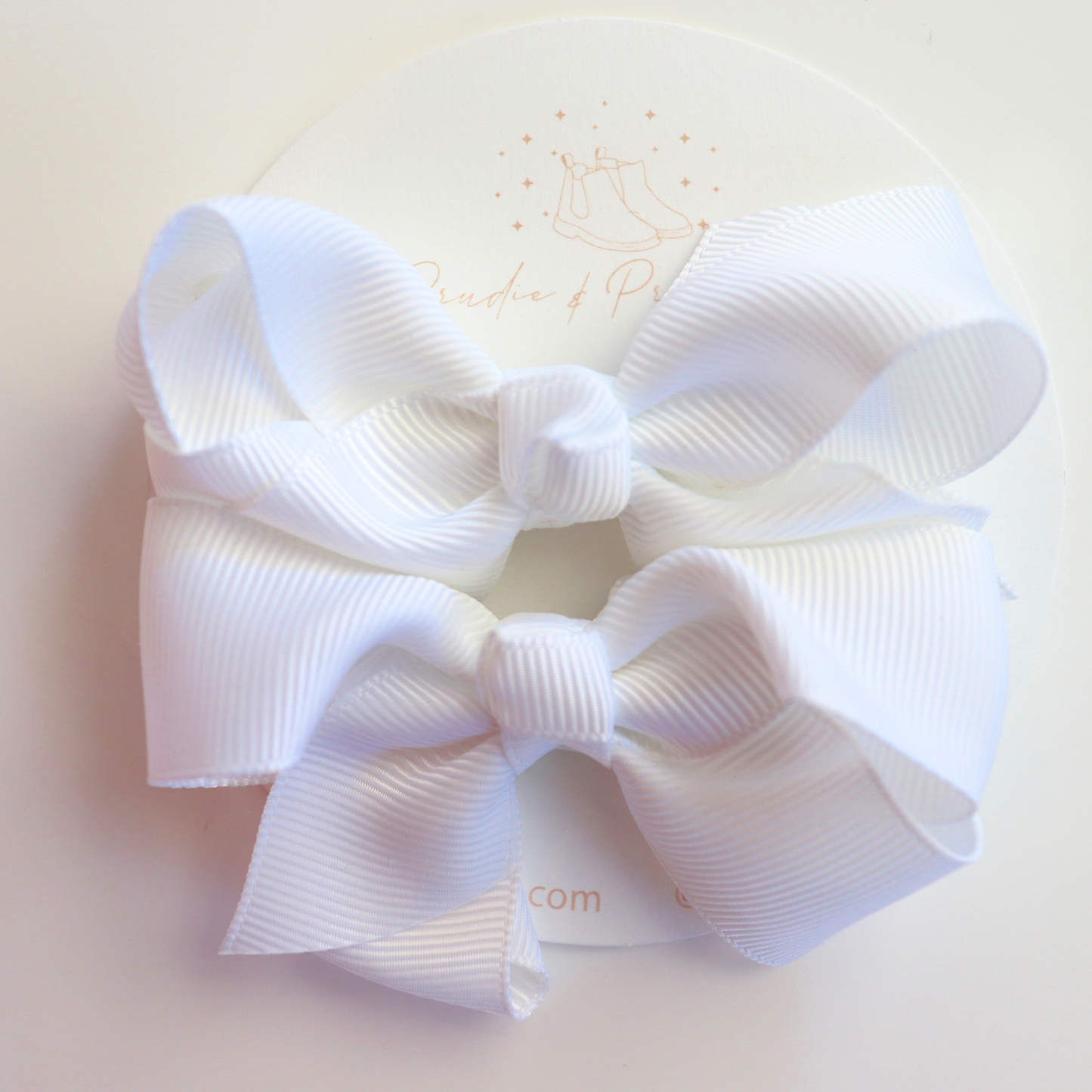 Mini Hair Bows in White