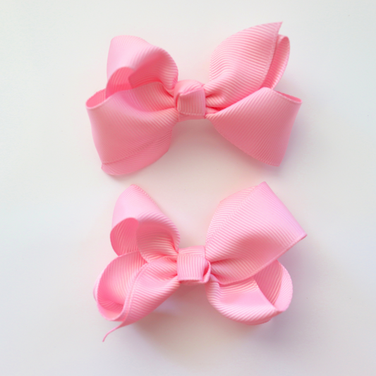Mini Hair Bows in Pink
