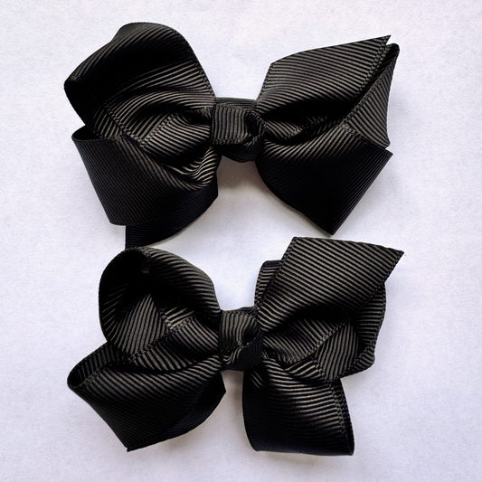 Mini Hair Bows in Black