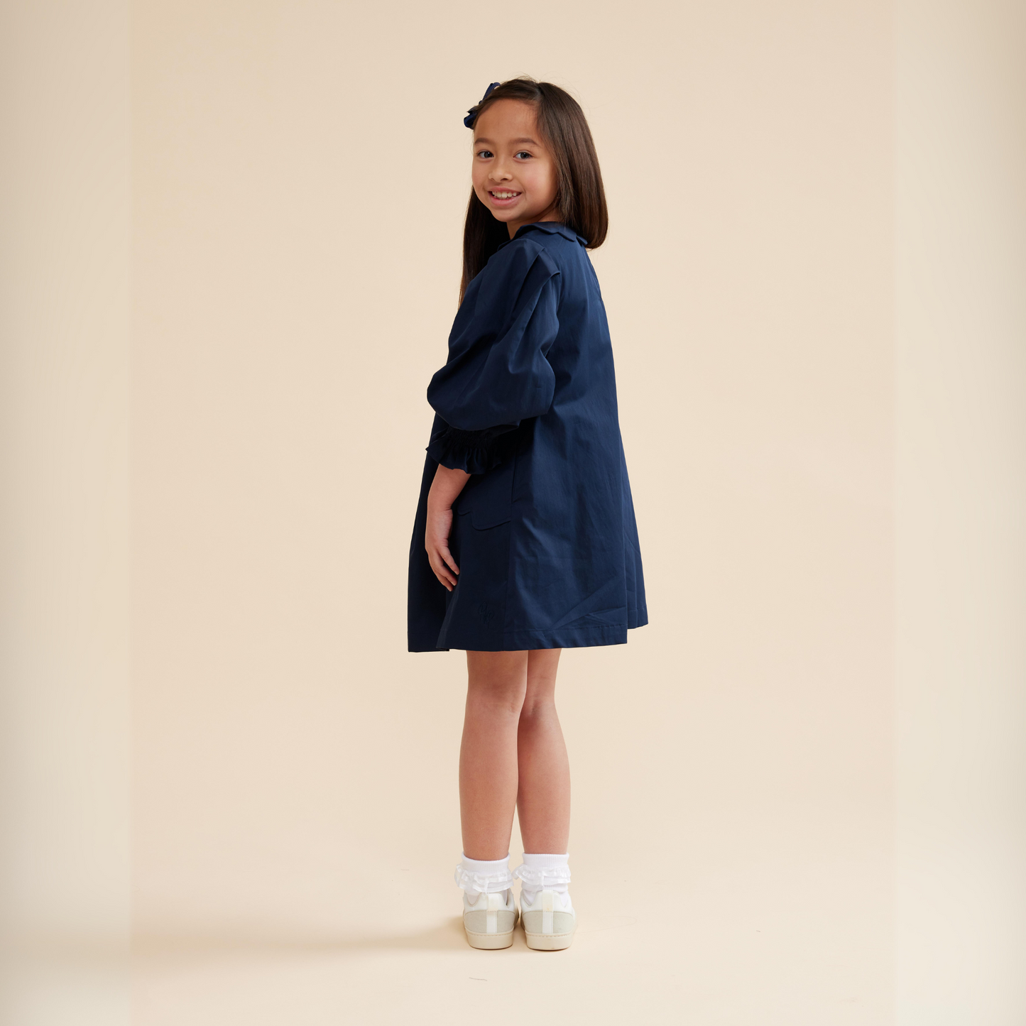 Scallop Detail Smock Dress