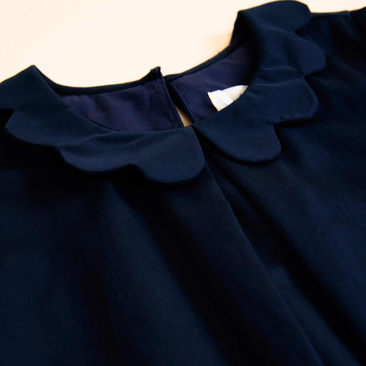 Scallop Detail Smock Dress