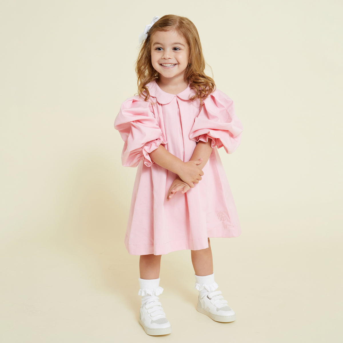 smock dress girl Girls Scallop Collar collection: RES-Iconic & Timeless Susana Monaco Women's Poplin or just a day Size:M (3-5 yrs.)